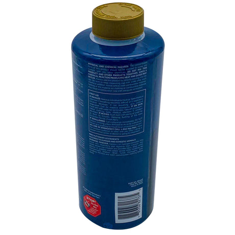 Sirona Simply Oxidizer hot tub chemical bottle with blue label and gold cap
