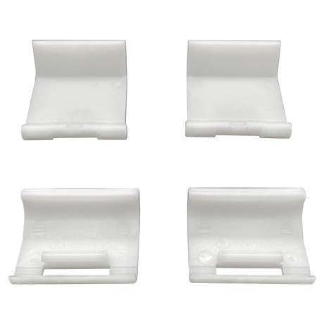 White plastic rear skirt kit for Hayward Poolvergnuegen pool cleaner, four replacement pieces