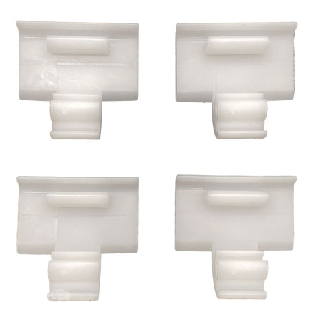 Four white plastic vane replacement parts for a Hayward 2 WH tune-up kit
