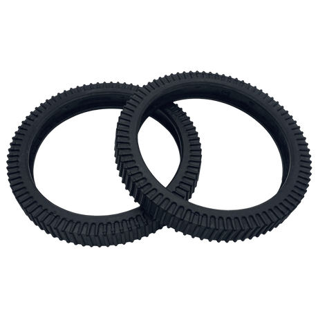 Two black solid replacement tires