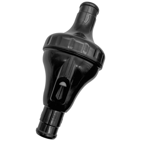 Black Polaris TR36P pressure cleaner in-line back-up valve with connector ends