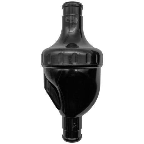 Black Polaris TR36P in-line back-up valve for pressure cleaner hoses