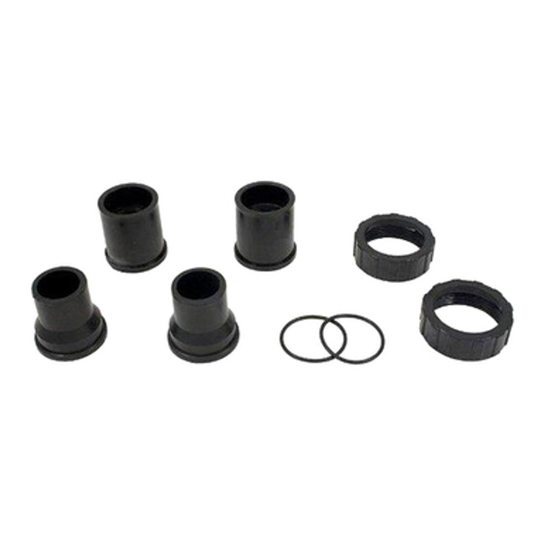 Pentair 1.5" x 2" Black Bulkhead Union Set