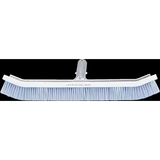 A&B 18-inch curved wall brush with blue nylon bristles and threaded handle connector