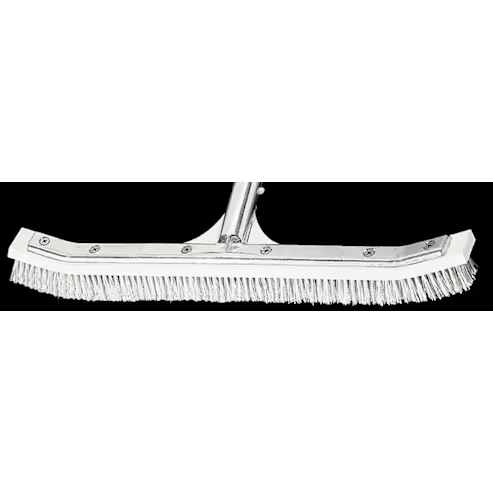18-inch curved combination wall brush with stainless steel backing and nylon bristles