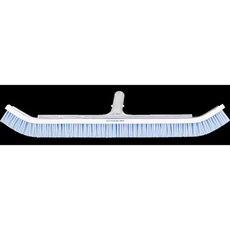 A&B 36-inch curved wall brush with blue nylon bristles and center handle mount