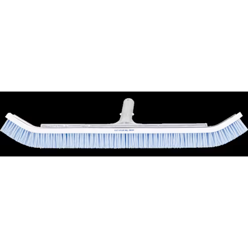 A&B 36-inch curved wall brush with blue nylon bristles and center handle mount