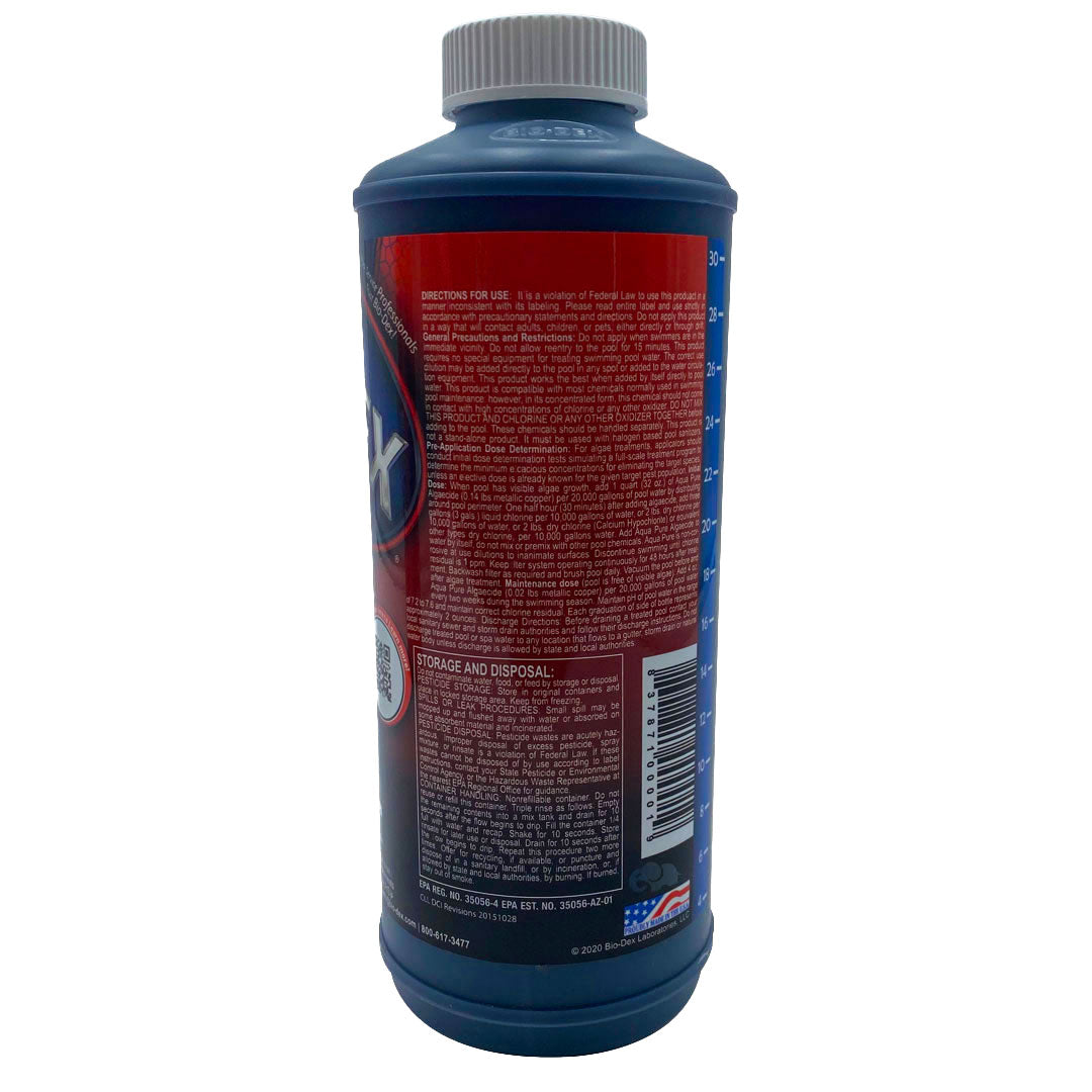 BioDex Laboratories Aqua Pure Algaecide (32 Oz.) (AP132) ePoolSupply