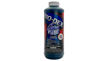 Bio-Dex Aqua Pure Algaecide, 1 quart (32 fl oz) bottle, front product view.