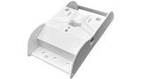 Lower body replacement part for pool vacuum, white molded plastic housing.