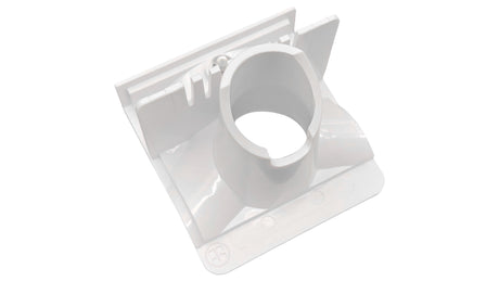 White plastic vacuum cover assembly with large central opening and mounting tabs