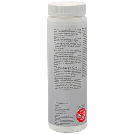 Leisure Time Sodium Bromide 1 lb bottle for pool and spa bromine treatment