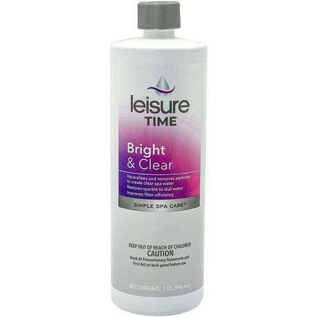 Leisure Time Bright & Clear spa water clarifier bottle