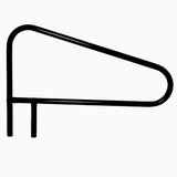 Saftron 3-Bend Cross-Braced Return-to-Deck Handrail – Black | CBRTD-352-BK
