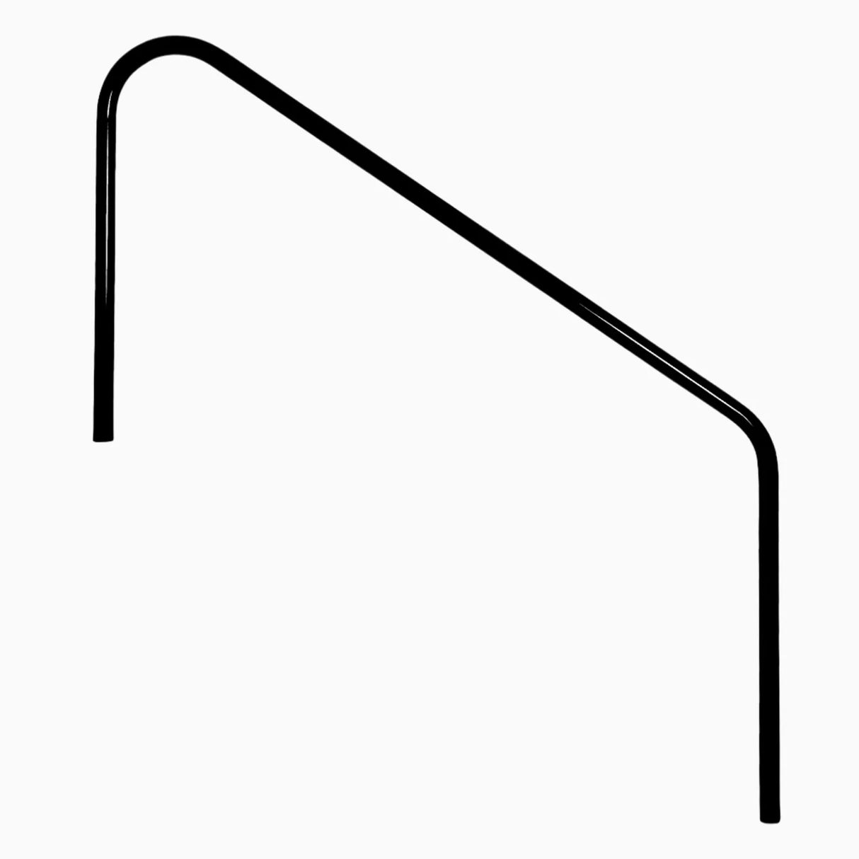 Saftron 2-Bend Deck-to-Pool Stair Rail – Black | DTP-248-BK