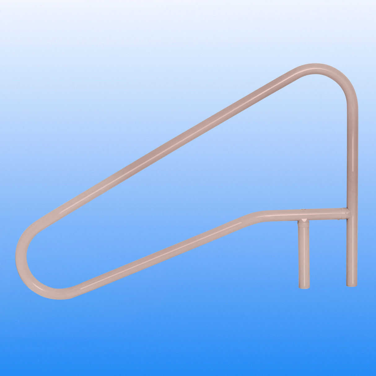 SĀFTRON Taupe 3-Bend Return-to-Deck Pool Handrail – 54" x 32" | CBRTD-354-T