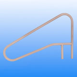 SĀFTRON Taupe 3-Bend Return-to-Deck Pool Handrail – 54" x 32" | CBRTD-354-T
