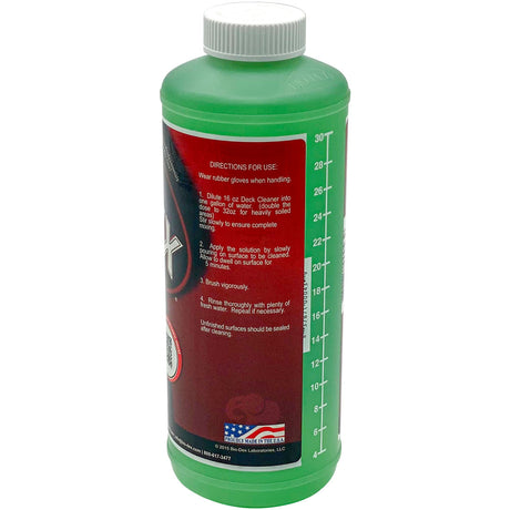 Bio-Dex Hard Surface Deck Wash, 1 quart (32 fl oz) bottle, side label view; follow the complete current container label.