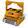 Dolphin Wave 100 commercial robotic pool cleaner with yellow carry handle and front roller brushes