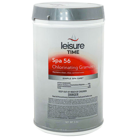 Leisure Time Spa 56 chlorinating granules 5 lb container for spa water sanitizing
