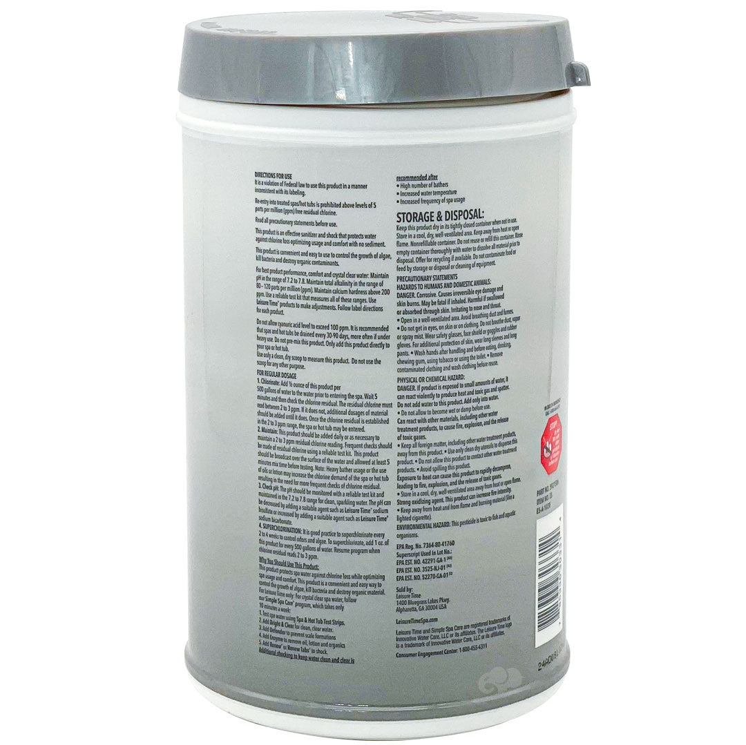 Leisure Time Spa 56 Chlorinating Granules | 5 lbs | Fast-Dissolving Spa Sanitizer
