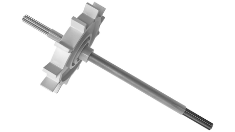 Pentair Kreepy Krauly Legend turbine drive shaft assembly with gear and metal shaft