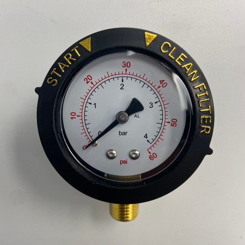 ARG Bottom-Mount Pressure Gauge | Filter/Air Relief Gauge | GBOM