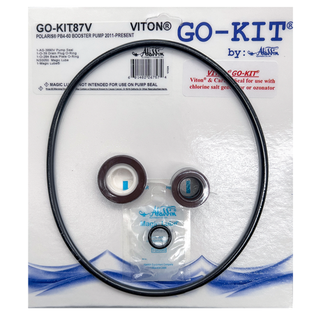 Aladdin GO-KIT87V repair kit for Polaris PB4-60 booster pump with O-rings, seals, and Magic Lube