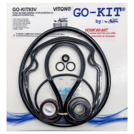Aladdin GO-KIT93V Viton seal and O-ring replacement kit for Pentair Sta-Rite IntelliFlo and IntelliPro pumps