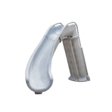 Global Pool Products Bad Axe X6 Left Turn Pool Slide – Silver Quartz | GLO-35-0384