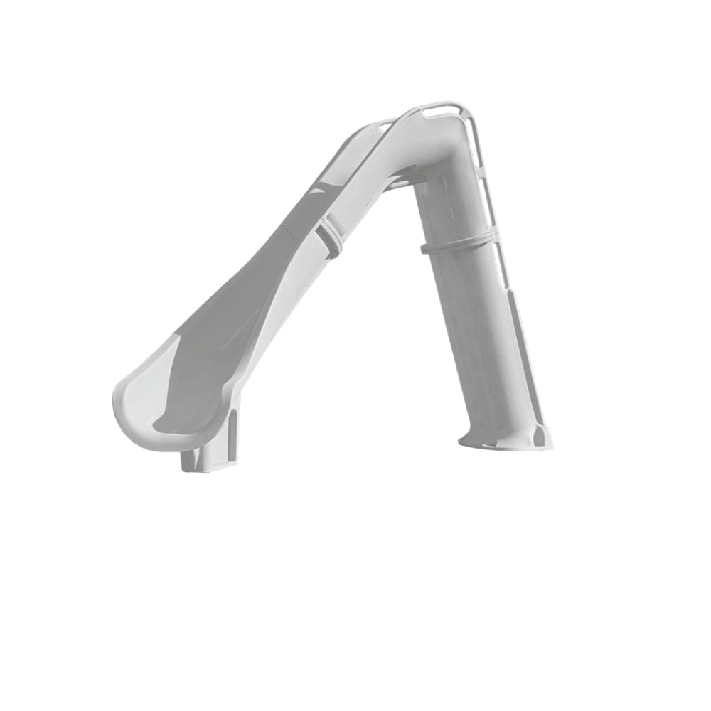 Global Pool Products Bad Axe X7 Left Turn Pool Slide – Silver Quartz | GLO-35-0388