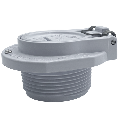 Gray threaded vacuum port fitting for Pentair Kreepy Krauly pool cleaners