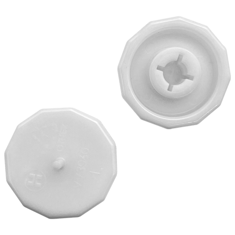 White plastic turbine shaft retainer pair for Hayward PoolVac/Navigator V-Flex pool cleaner