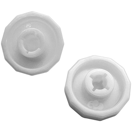 Two white Hayward PoolVac/Navigator V-Flex turbine shaft retainers, 2-pack