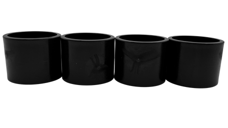 Set of four black TracVac roller sleeves for Hayward pool cleaner