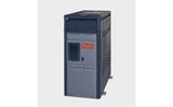Raypak 156A digital natural gas pool heater with front access panel and dark gray cabinet