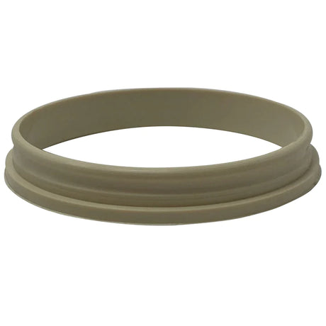 Tan Pentair in-floor cleaning head ring without riser, shown on white background