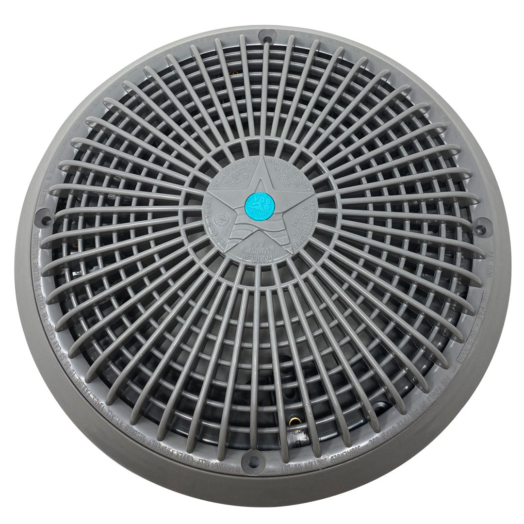 AquaStar 10" Round Debris Removal Drain (Light Gray-Spa Package) - Pentair In-Floor(A&A)