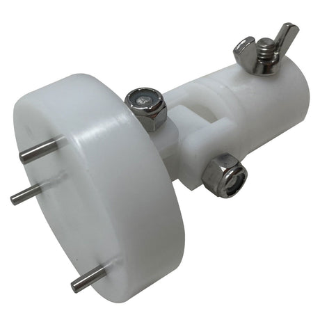 Three-prong service tool pictured with the Dark Gray Bubble Jet fountain; confirm accessory inclusion
