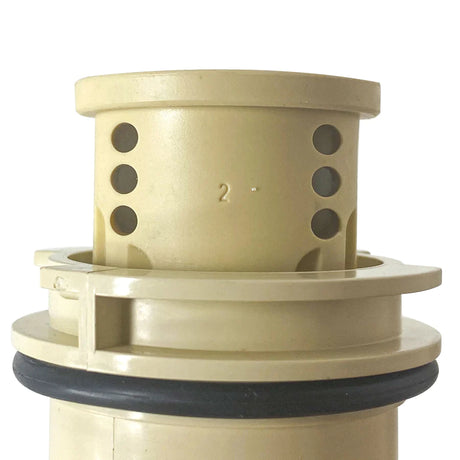 Tan Pentair in-floor pool cleaning head with black O-ring, without riser