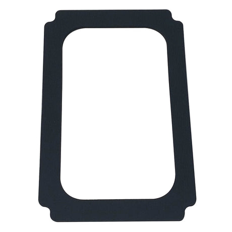 Black rectangular Pentair JBox gasket with rounded corners and mounting notches