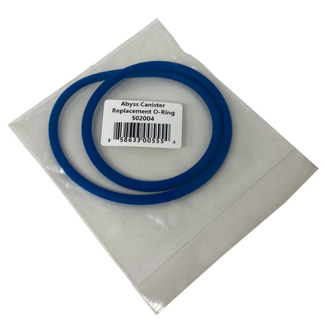 Blue replacement O-rings for Abyss canister in sealed package