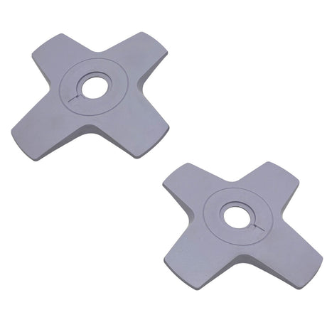 Two gray X-shaped replacement parts for Hayward TriVac 500 tune-up kit