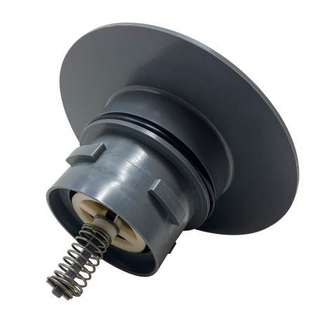 Gray Turbo Clean Adapter Package with spring-loaded valve assembly and flange