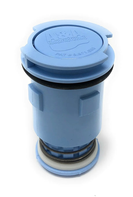 Blue Pentair A&A in-floor pool pop-up cleaning head with O-ring seal