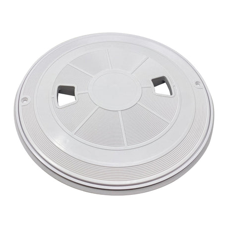 White round skimmer lid with two hand openings, shown in the existing gallery