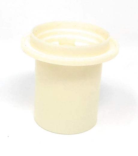 Beige plastic in-floor pool cleaning head without riser, top view