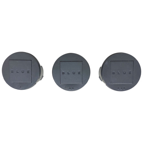 Gray Blue Square R360 Retro Caretaker 99 cleaning head shown from three angles