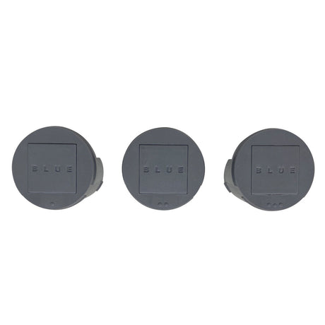 BlueSquare R360 Gray Retro Caretaker with three round rear views on white background