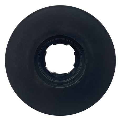Black Turbo Clean adapter for Pentair in-floor pool cleaning system, circular with center opening